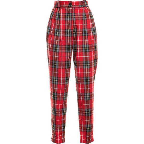 pantaloni Fracomina rosso scozzese