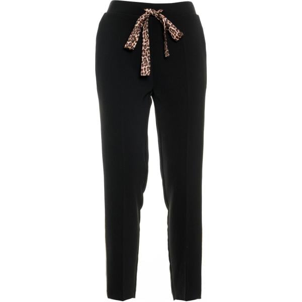 pantaloni Fracomina nero animalier