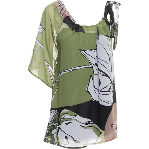 bluse Fracomina verde a fiori
