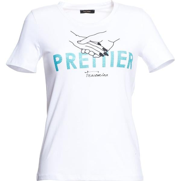 t-shirt Fracomina bianco con stampe