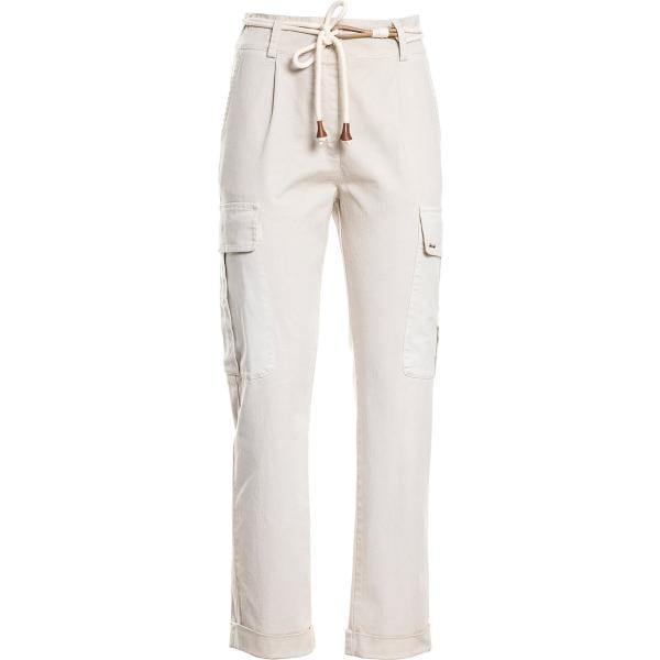pantaloni cargo Fracomina grigio tinta unita
