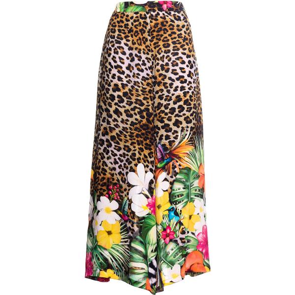 pantaloni capri Fracomina marrone animalier