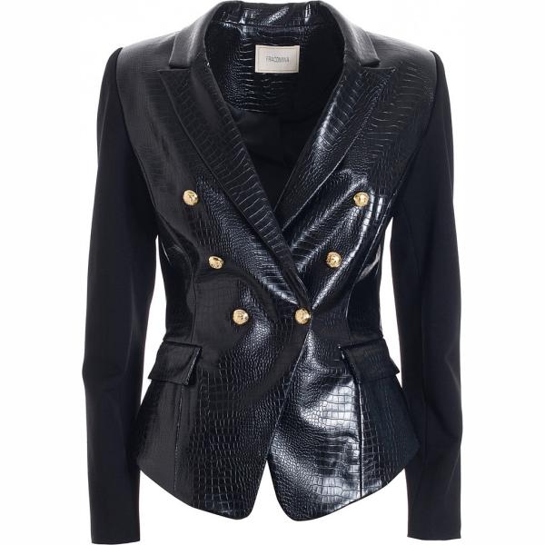 blazer Fracomina nero con stampe