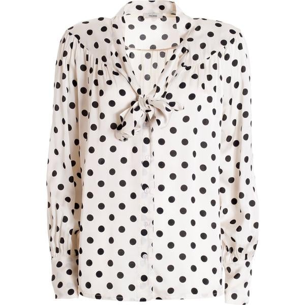 bluse Fracomina bianco a pois