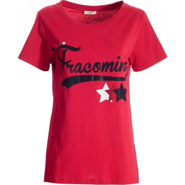 t-shirt Fracomina rosso con stampe