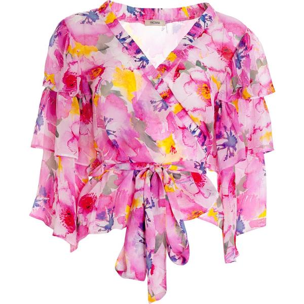 bluse Fracomina rosa a fiori