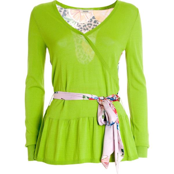 maglieria Fracomina verde a fiori