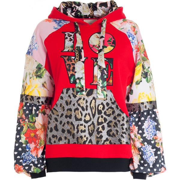 felpe con cappuccio Fracomina multicolore con stampe
