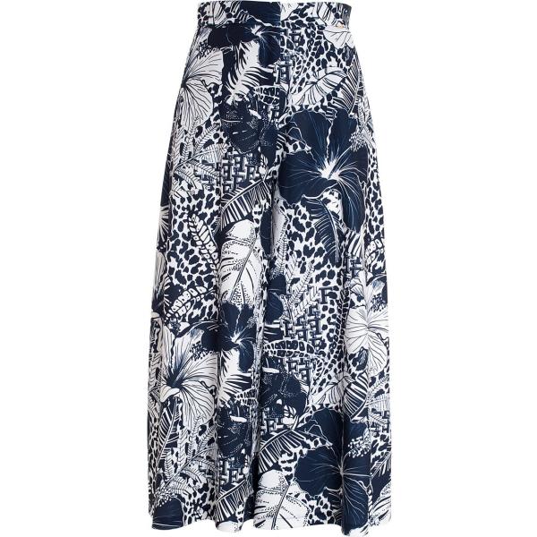 pantaloni culotte Fracomina blu a fiori