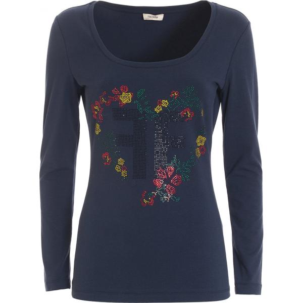 t-shirt Fracomina blu con stampe