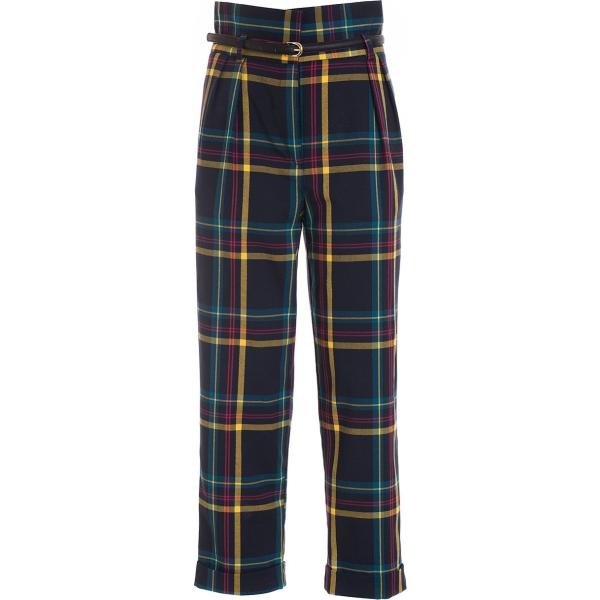 pantaloni Fracomina nero scozzese