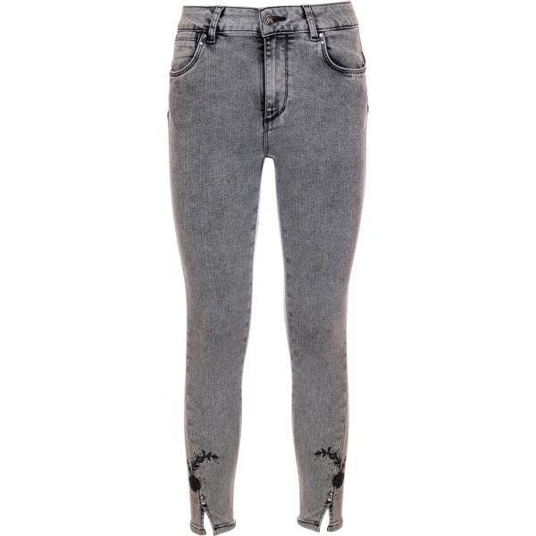jeans Fracomina grigio a fiori