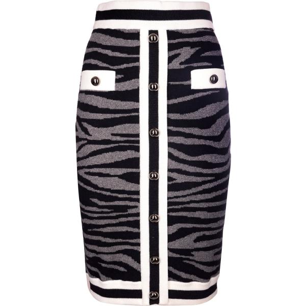 gonne longuette Fracomina nero animalier