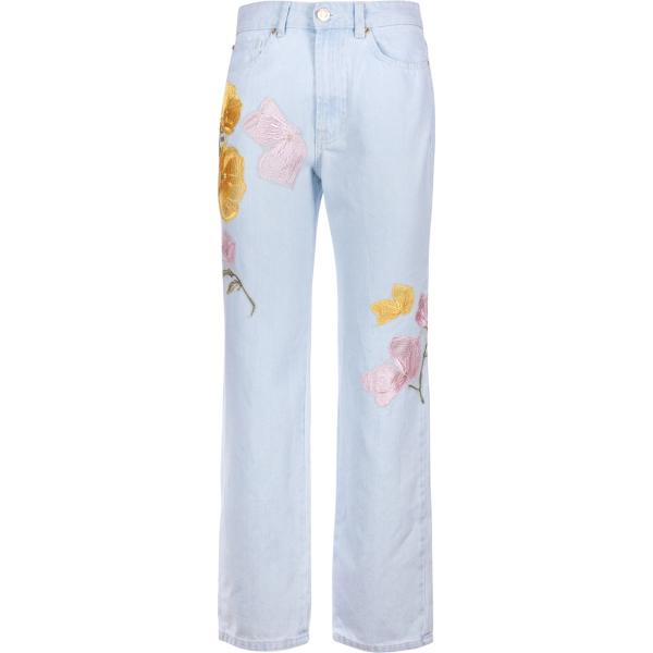 jeans Fracomina viola a fiori