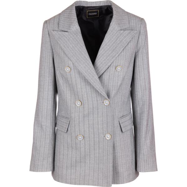 blazer Fracomina grigio geometrica