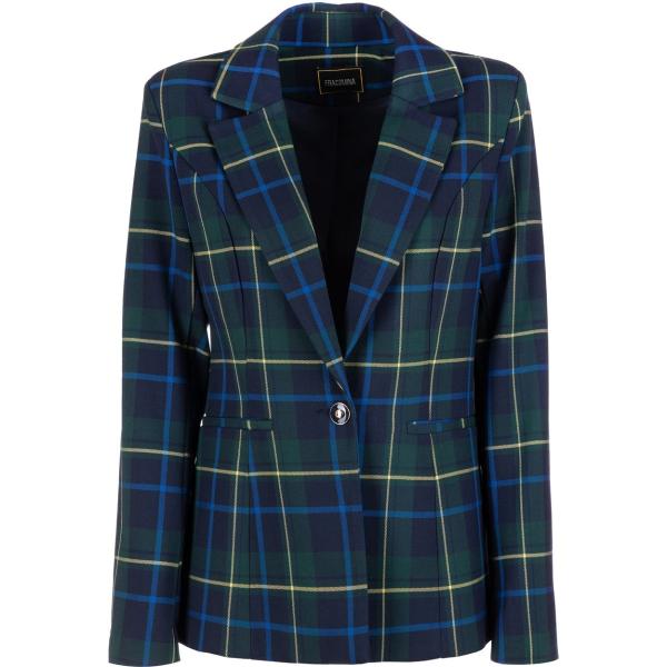 blazer Fracomina blu scozzese