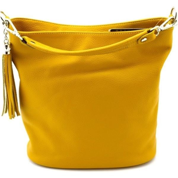 Borsa a tracolla giallo Vera Pelle giallo