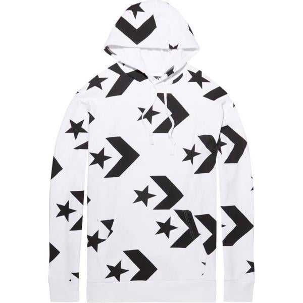 Felpa con cappuccio con stampa Converse bianco con stampe