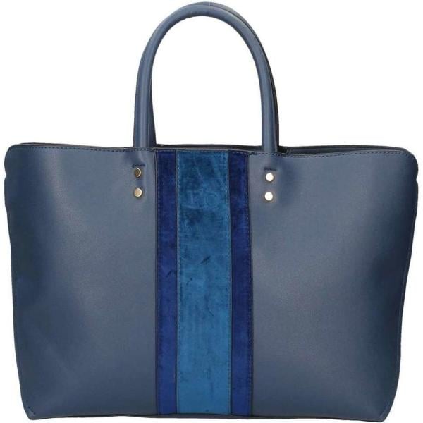 Shopping bag blu Rocco Barocco blu