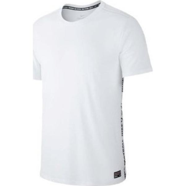 T-shirt a righe bianco Nike bianco a righe