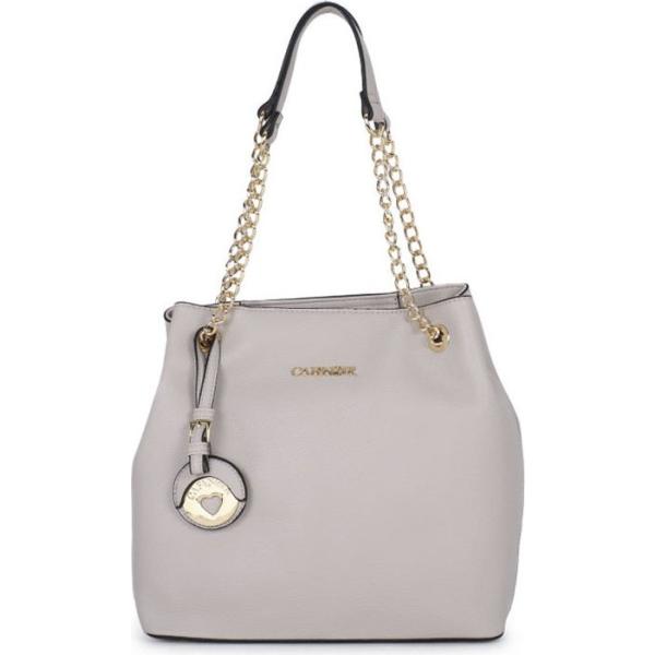 Borsa a tracolla secchiello nero e grigio Café Noir nero