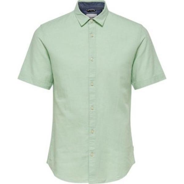 camicie a manica corta Only   Sons verde