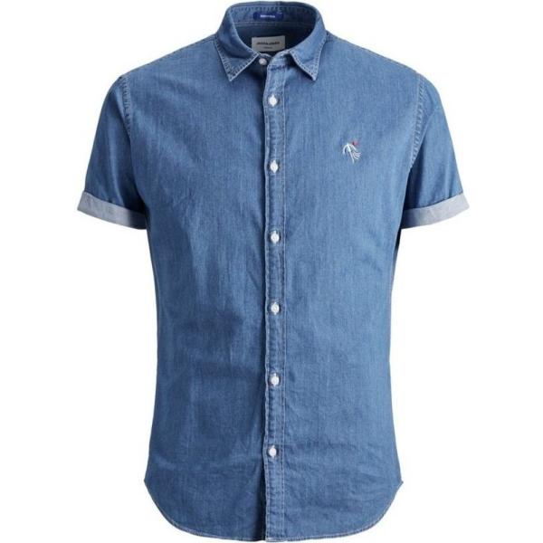 camicie a manica corta Jack   Jones blu