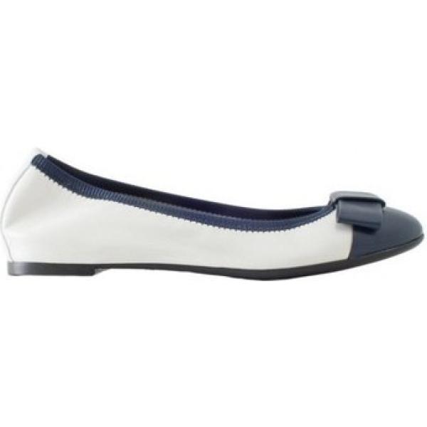 Scarpe flat in pelle blu e multicolore Frau blu