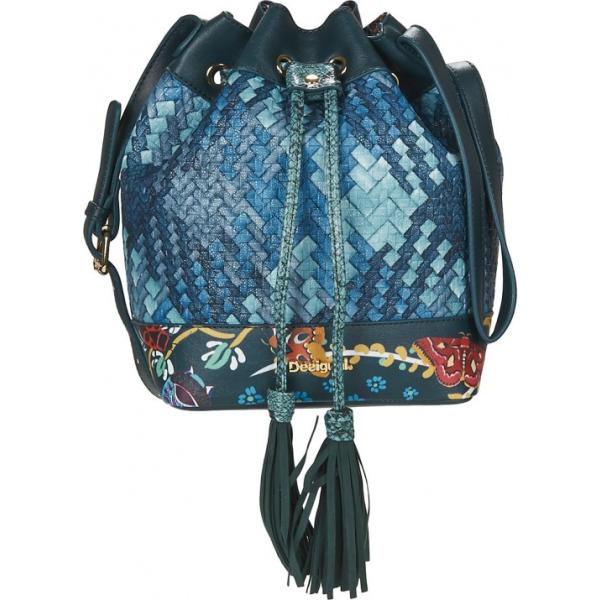 Borsa a tracolla fantasia floreale blu Desigual blu a fiori