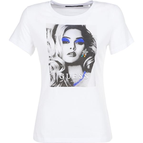 T-shirt a maniche corte bianco Guess bianco