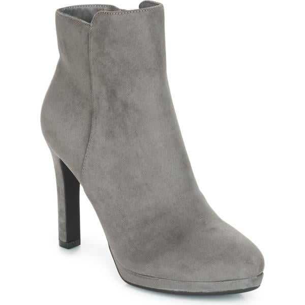 Stivaletti con plateau e tacco grigio Buffalo grigio