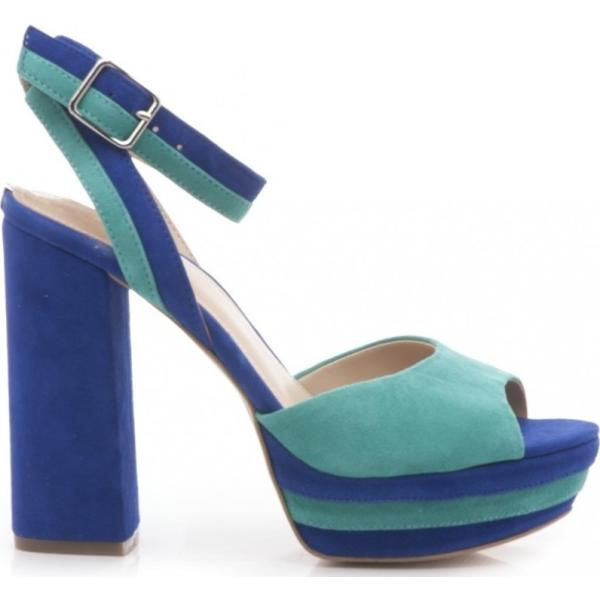 Sandali con plateau blu Guess blu