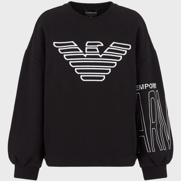 felpe Emporio Armani nero tinta unita