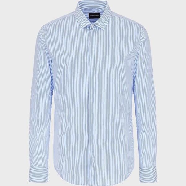 camicie Emporio Armani blu a righe