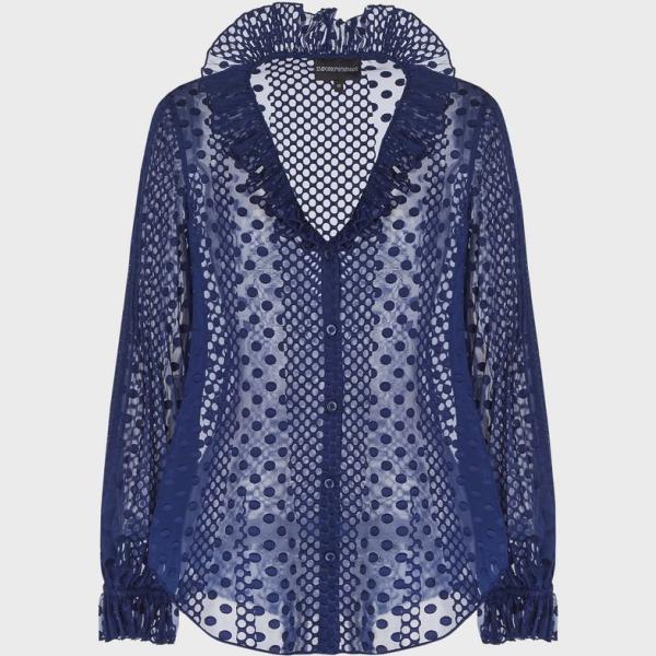 camicie Emporio Armani blu tinta unita