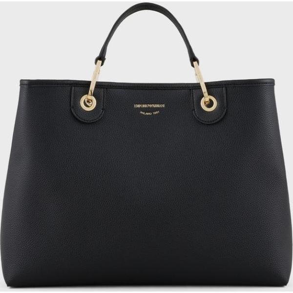 shopping bag Emporio Armani nero tinta unita