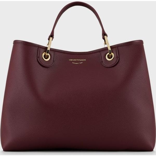 shopping bag Emporio Armani rosso tinta unita