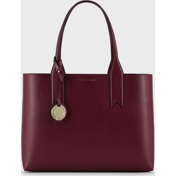 shopping bag Emporio Armani rosso tinta unita