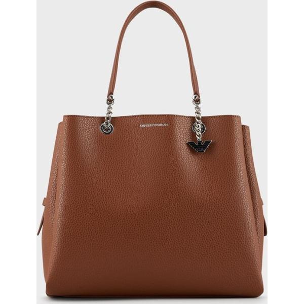 shopping bag Emporio Armani marrone tinta unita