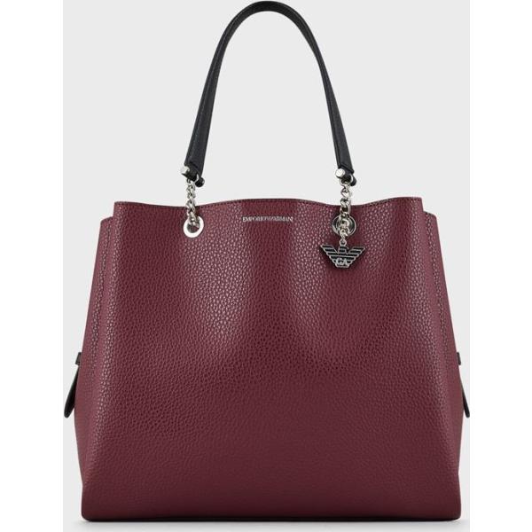 shopping bag Emporio Armani rosso tinta unita
