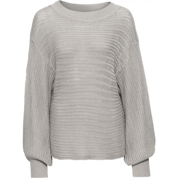 Pullover oversize traforato con scollo Bodyflirt grigio