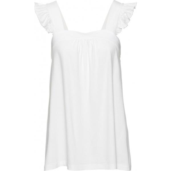Top forma svasata con spalline bianco Bodyflirt bianco