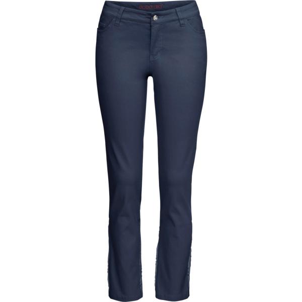 Pantalone con schiena scoperta e zip elasticizzato blu Bodyflirt blu