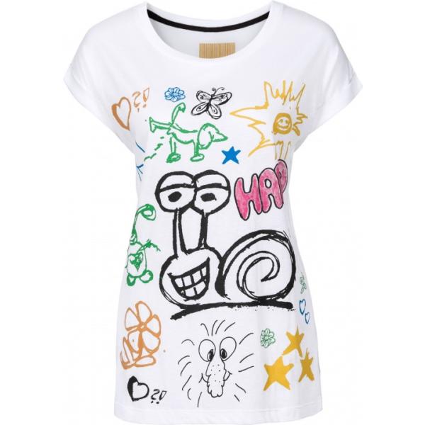 T-shirt con stampa bianco Rainbow bianco con stampe
