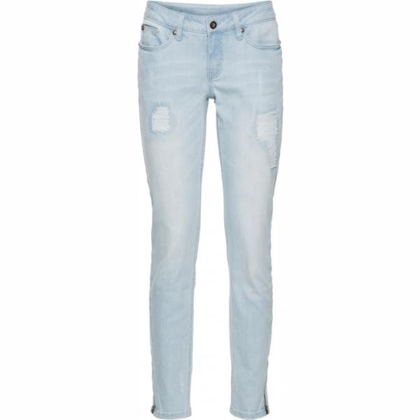 Giacca taglio dritto con zip in denim blu Bodyflirt blu