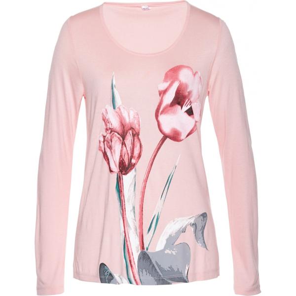 Maglia fantasia floreale a maniche lunghe rosa Bpc selection rosa a fiori