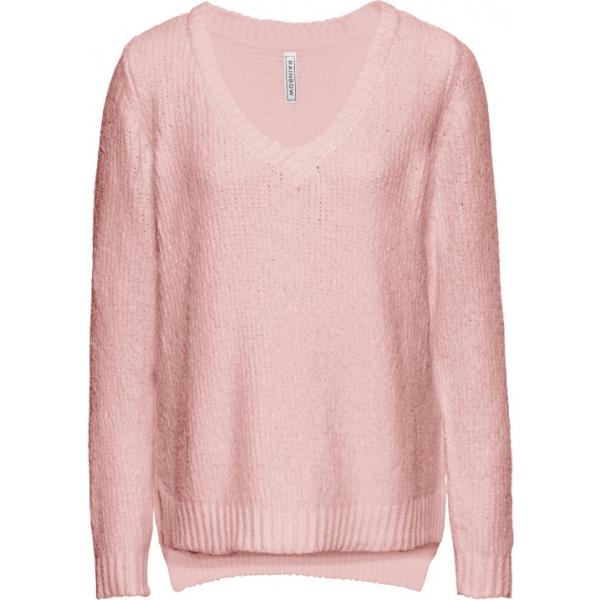 Pullover in in maglia rosa e corda Rainbow rosa