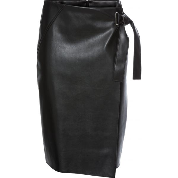 Gonna a portafoglio con zip in pelle sintetica nero Bodyflirt nero