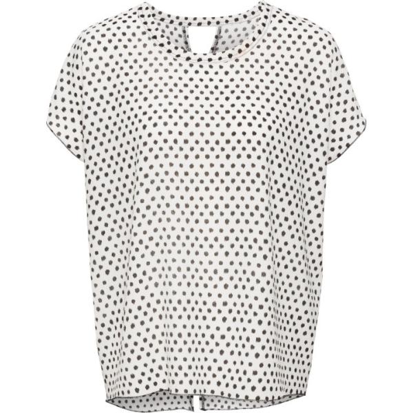 Blusa fantasia a maniche corte bianco Bodyflirt bianco a pois