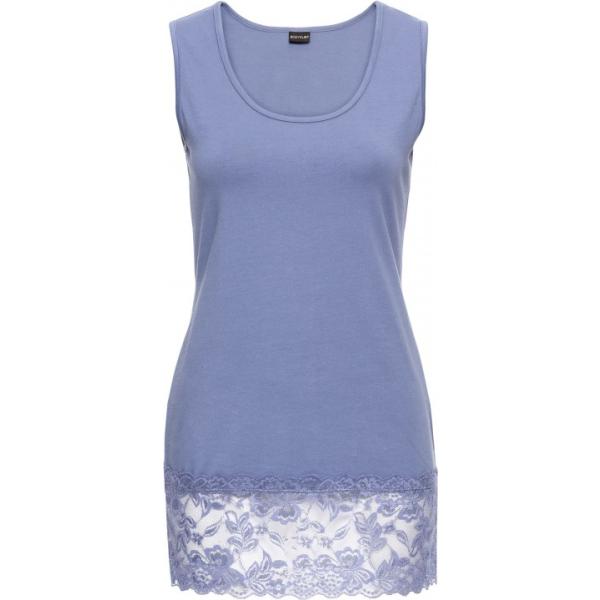 Top con pizzo e scollo in maglina Bodyflirt viola